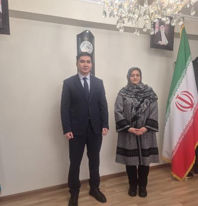 دیدار رییس نمایندگی کازاینوست در الماتی در تاریخ ۳ بهمن ۱۴۰۴ با خانم احمدی ، سرکنسول جمهوری اسلامی ایران